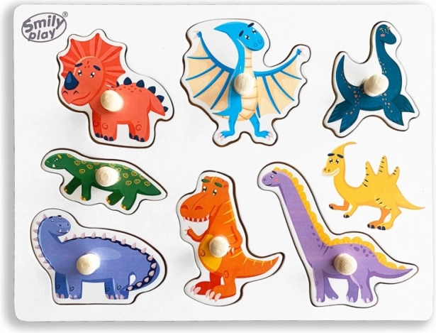 Træpuslespil med dinosaurer