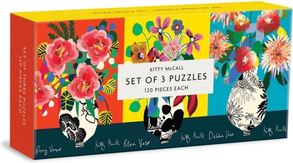 Galison Puzzlesæt Kitty McCall 120 brikker 3-i-1