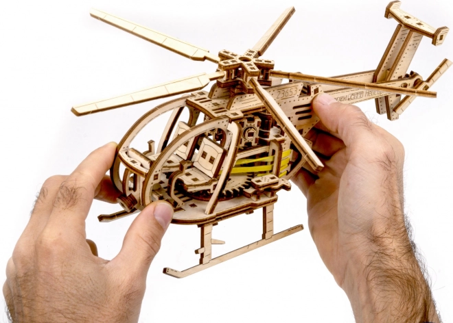 Træ 3D puslespil helikopter