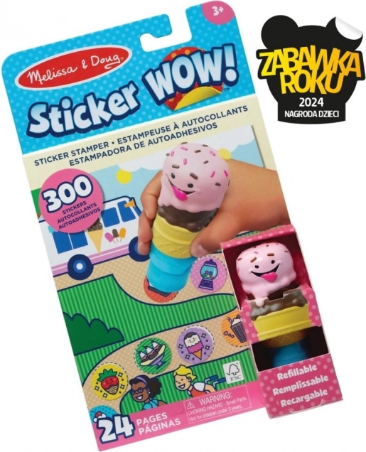 Sticker Wow – bog og stempel med klistermærker – is