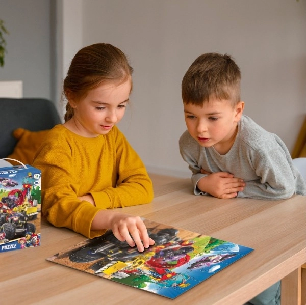 Puslespil med Paw Patrol-motiv: Redning på hjul