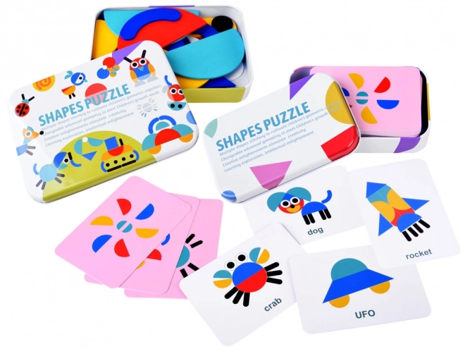 Træ Tangram Montessori Puslespil