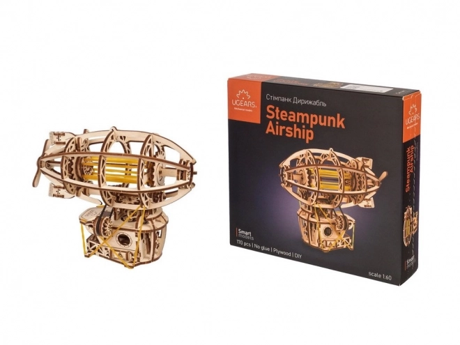 Ugears Træ 3D Mekanisk Byggesæt STEAMPUNK LUFTSKIB
