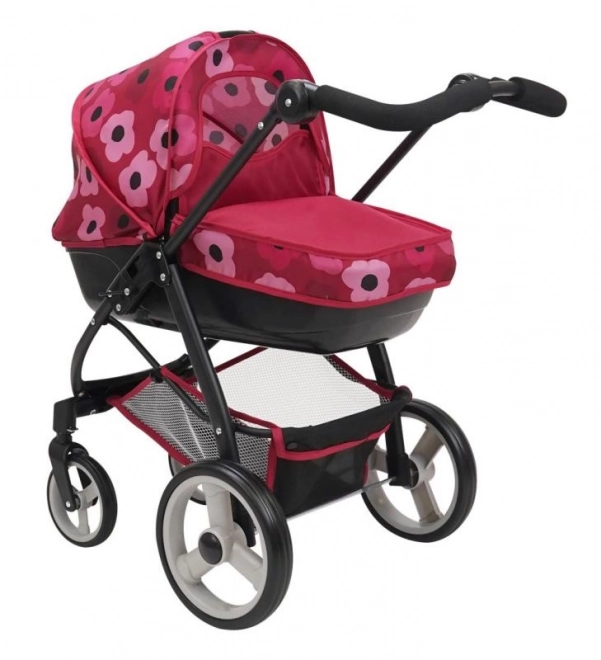 Dukkebarnevogn 2-i-1 - Bella Poppy Red