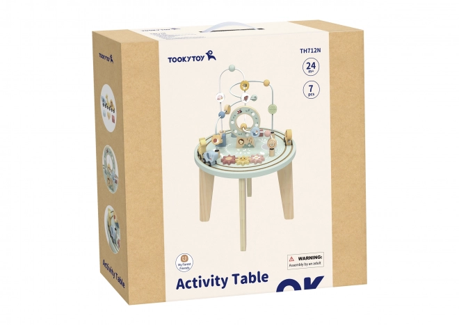 Træ Montessori-bord med aktiviteter TOOKY TOY