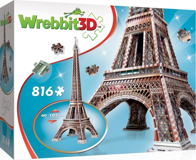 3D-puslespil Eiffeltårnet 816 brikker WREBBIT