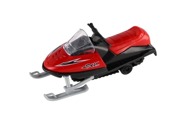 Legetøjssnescooter metal/plast 13 cm, optrækkelig, 6 farver