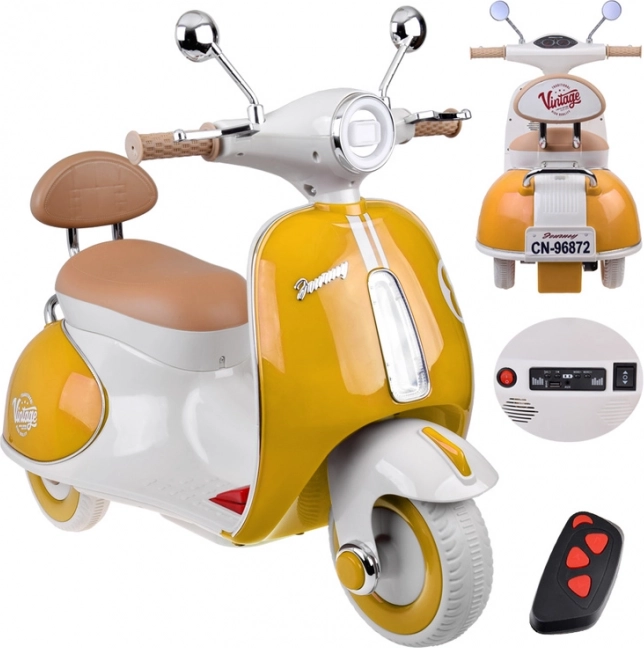 Klassisk elektrisk børnescooter orange – Grøn