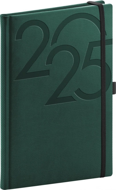 NOTIQUE Ugentlig kalender Ajax 2025, grøn, 15 x 21 cm