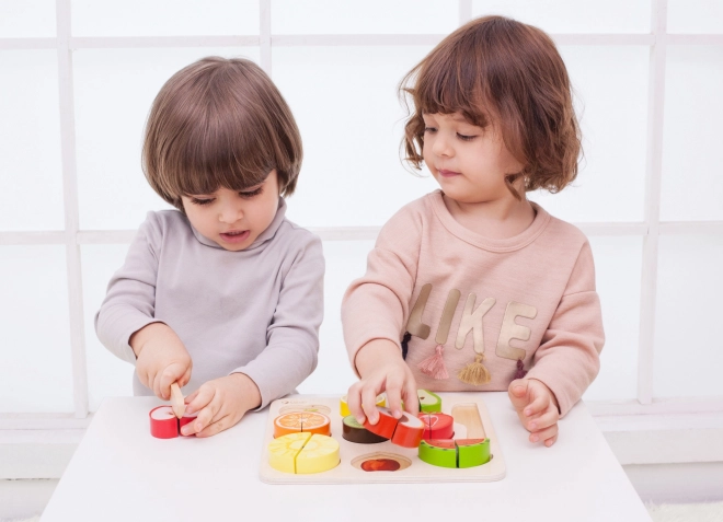 Klassisk Verden Træfrugt til Skæring Montessori Sæt