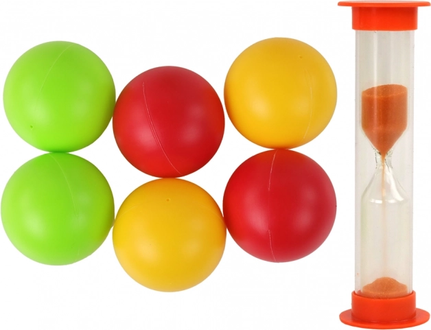 Bolde og timeglas i pakken