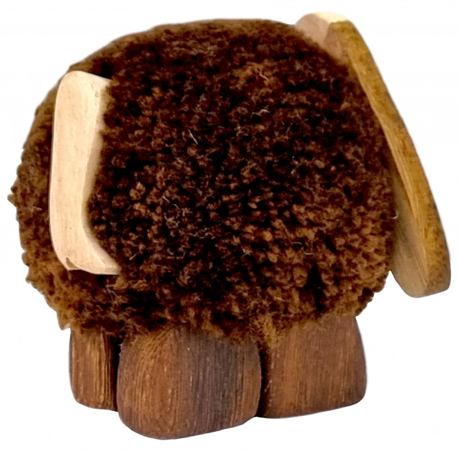 XL træfigur af hund med kvast