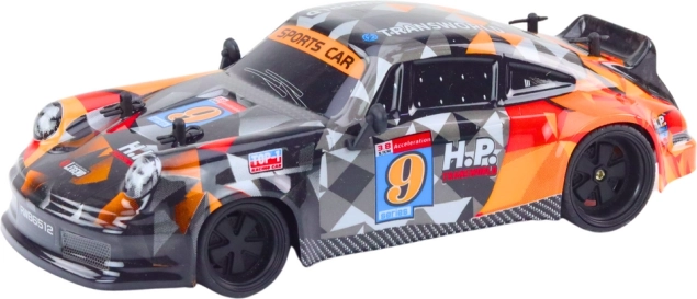RC-bil med fjernbetjening 1:18 gummidrifthjul orange