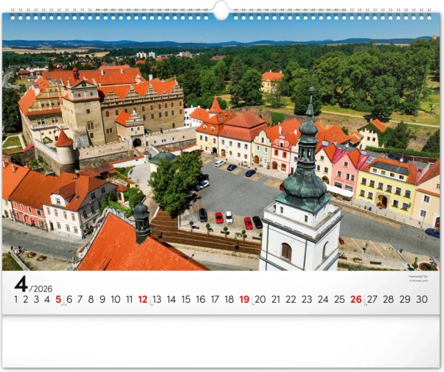Vægkalender Panoramata Tjekkiet 2026