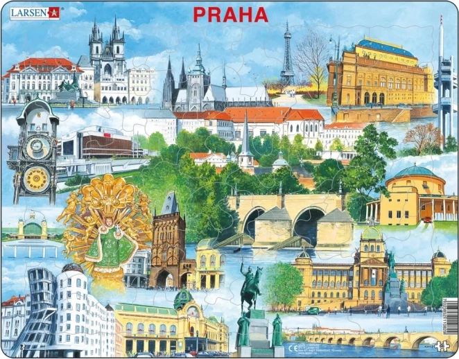 Puslespil Prag seværdigheder 66 brikker