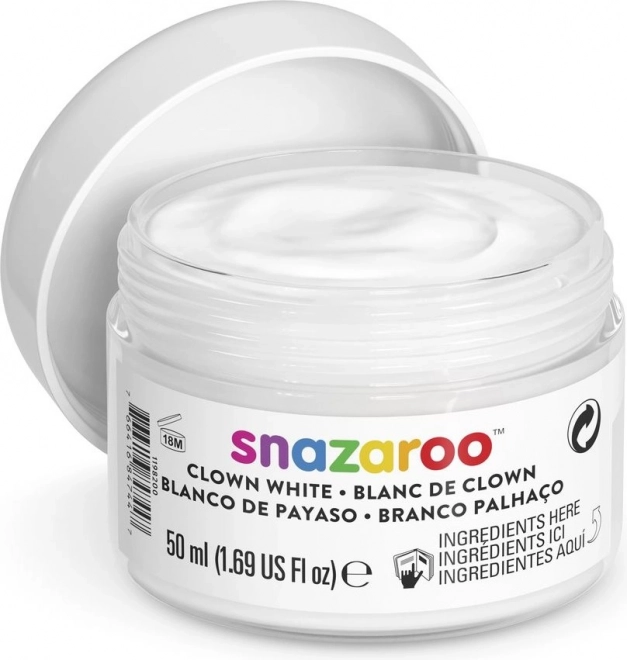 SNAZAROO Ansigtsmaling Klovne Hvid 50ml