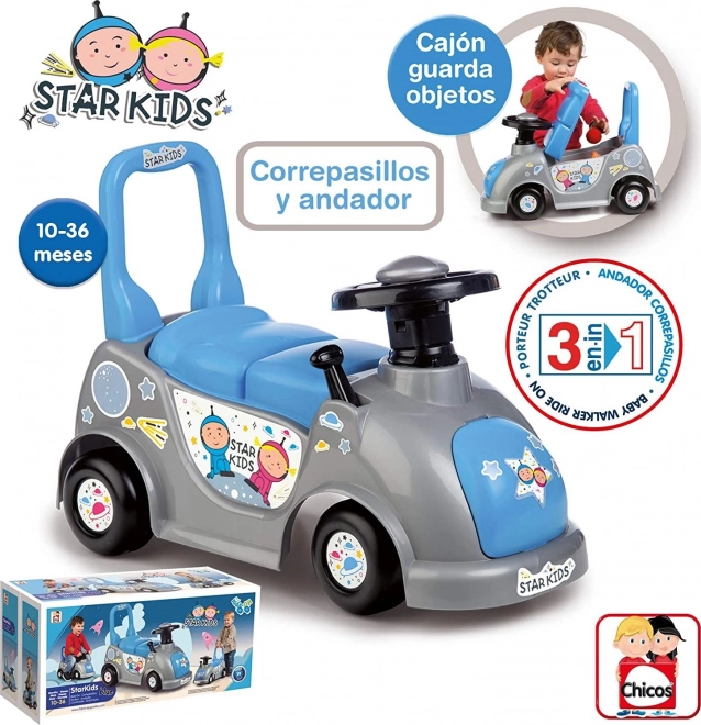 CHICOS Gåbil Star Kids 3v1 blå