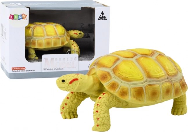 Realistisk samlerfigur af landskildpadde – gul
