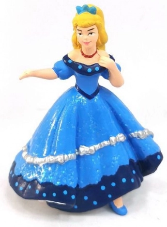 Figur af prinsesse i blå kjole