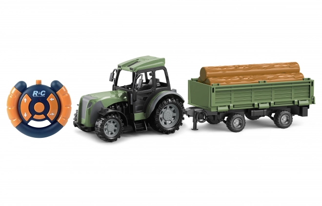 Traktor med anhænger RC til fjernstyring 46 cm