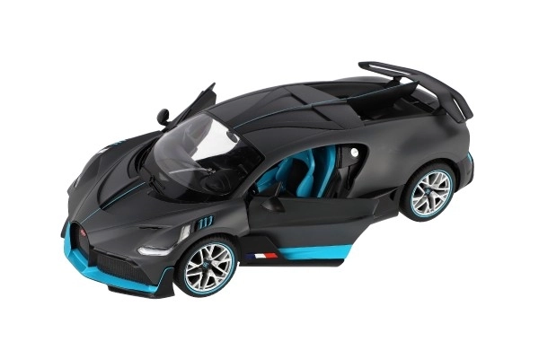 Auto RC Bugatti Divo grå plast 32cm 2,4GHz fjernbetjening på batteri i kasse 43x18x25cm