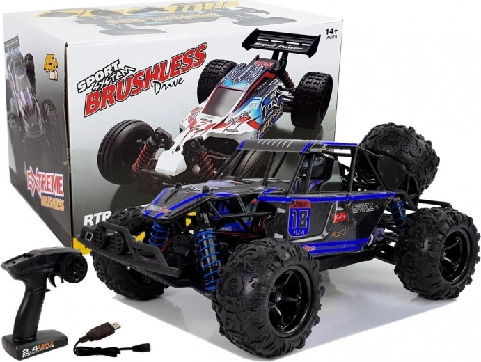 Terrængående RC-buggy 1:18 blå ENOZE 45 km/t