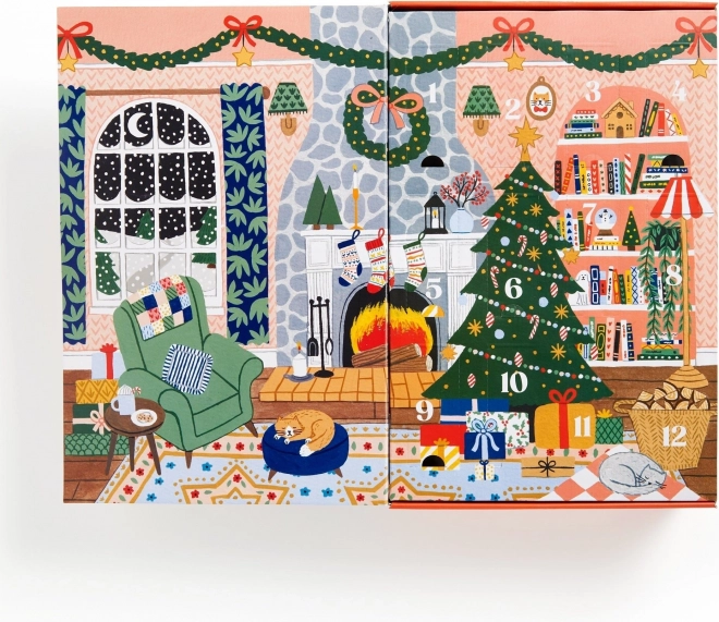 GALISON Puslespil Julekalender Hjem til Jul 12x42 brikker