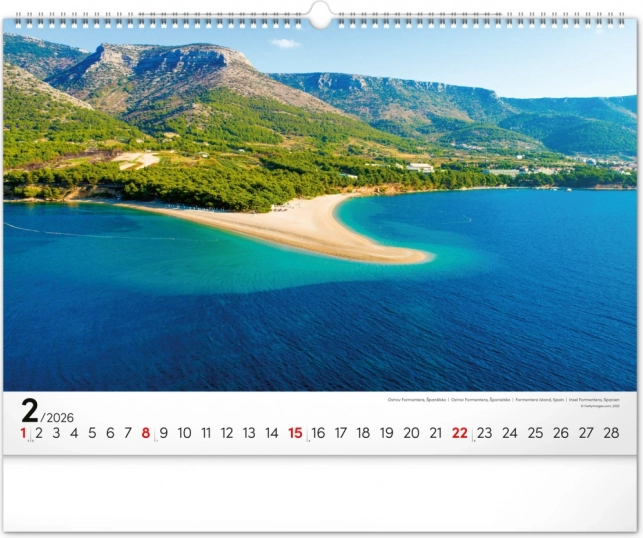 Væghængt kalender Havet 2026