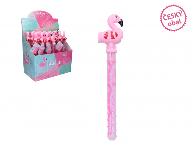 Sæbeboble flamingo med fløjte 37 cm