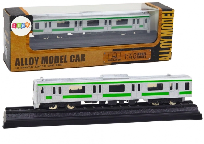 Samlerudgave af modeltogvogn 1:48 metal sølv