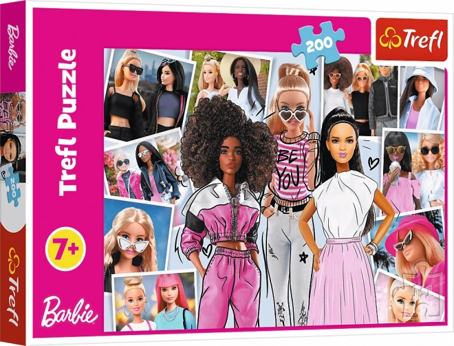 Puslespil I Barbie Verden 200 brikker 48x34cm i æske 33x23x4cm