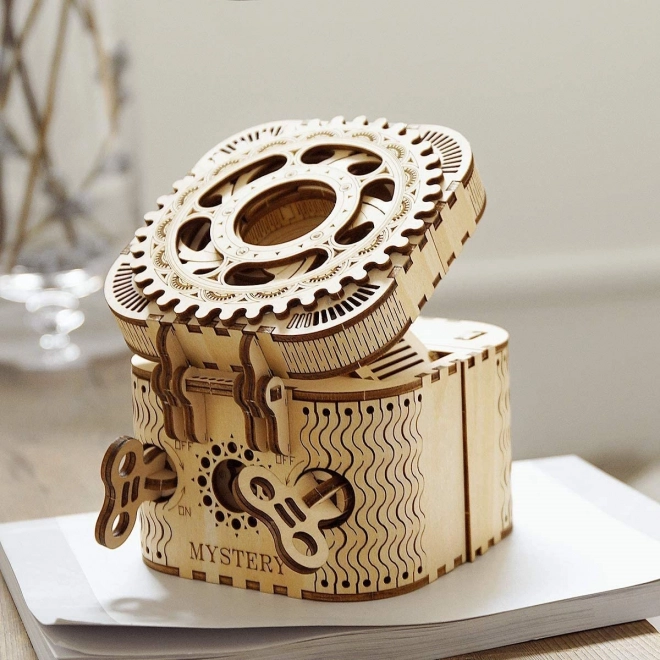 RoboTime 3D træ mekanisk puslespil Smykkeskrin