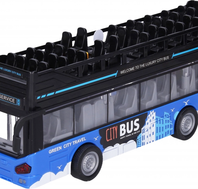 To-etagers sightseeingbus med effekter 28 cm