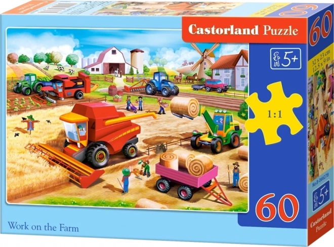 CASTORLAND Puzzle Arbejde på gården 60 brikker