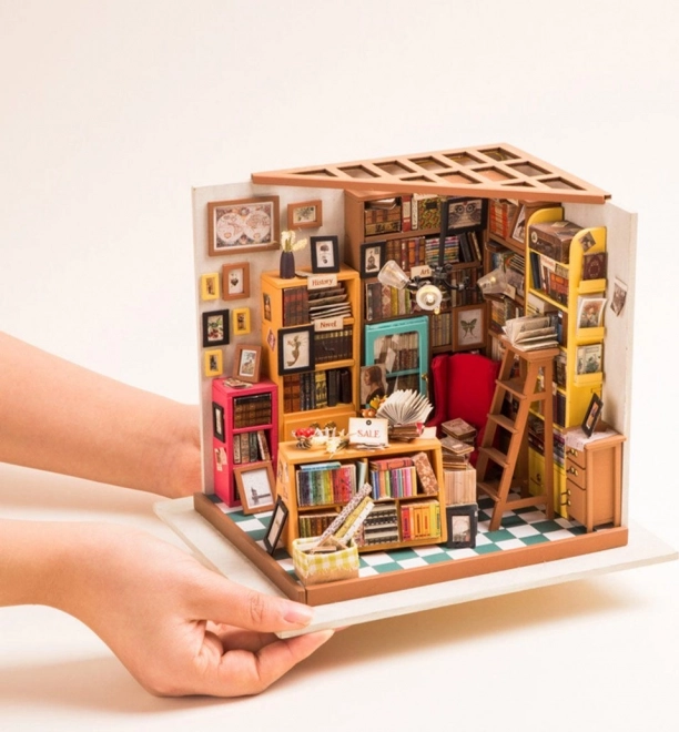Samovas studie - Bibliotek DIY Miniature Dukkehus