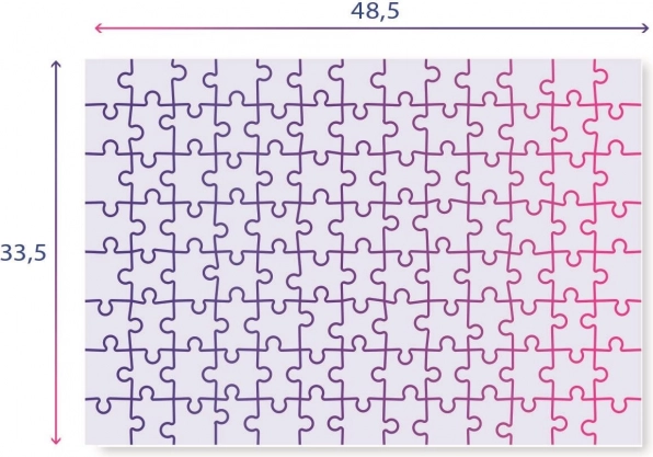 Praktisk format 48,5 × 33,5 cm
