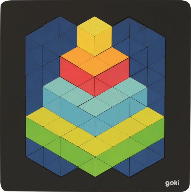 Goki træpuslespil pyramide med 3D-effekt