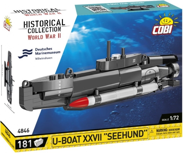 Byggesæt af ubåd U-Boat Seehund (Type XXVII) 1:72