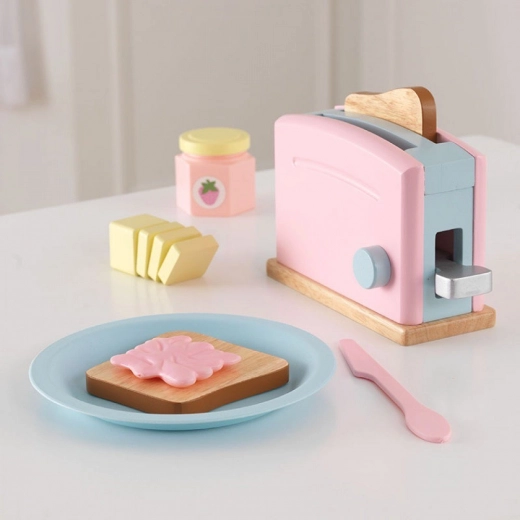 KidKraft espresso brødrister-sæt pastel