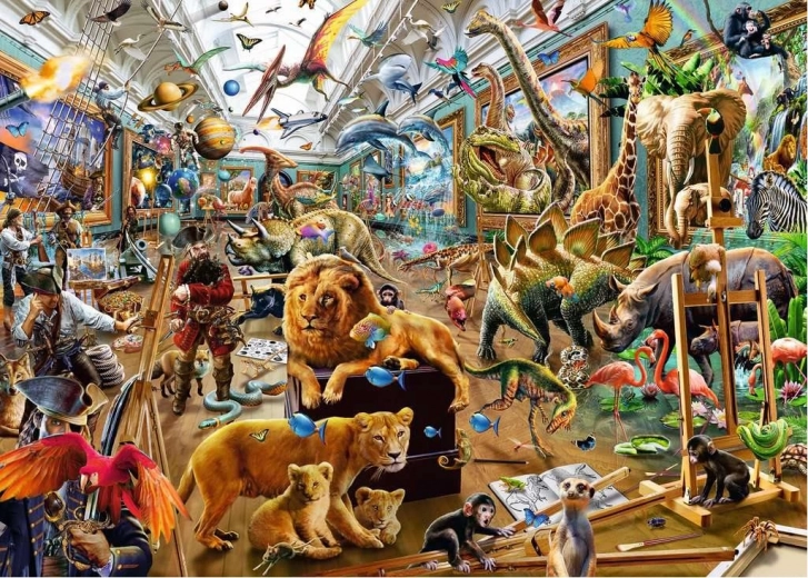 Ravensburger puslespil Kaos i galleriet 1000 brikker