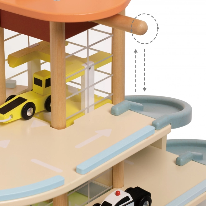 Træ tre-niveaus garage XL med elevator Eko Strefa fra Classic World