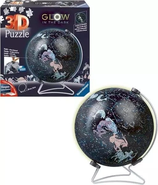 RAVENSBURGER Lysende puzzleball Stjerneglobus 190 stykker