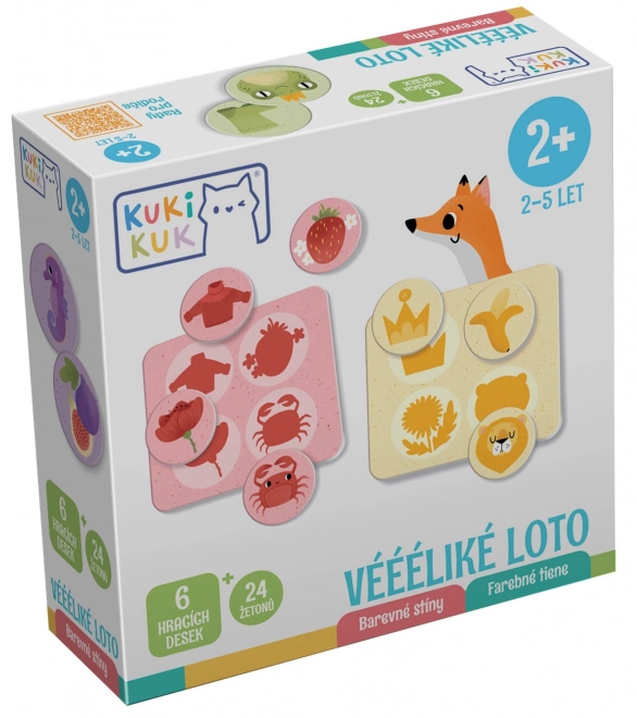KukiKuk 80035 Véééliké loto Farverige Skygger