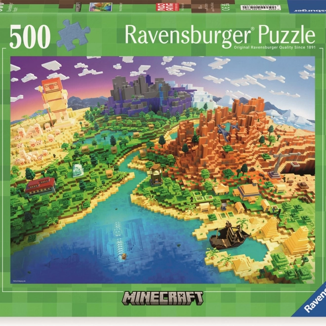 Minecraft Puslespil 500 brikker fra Ravensburger