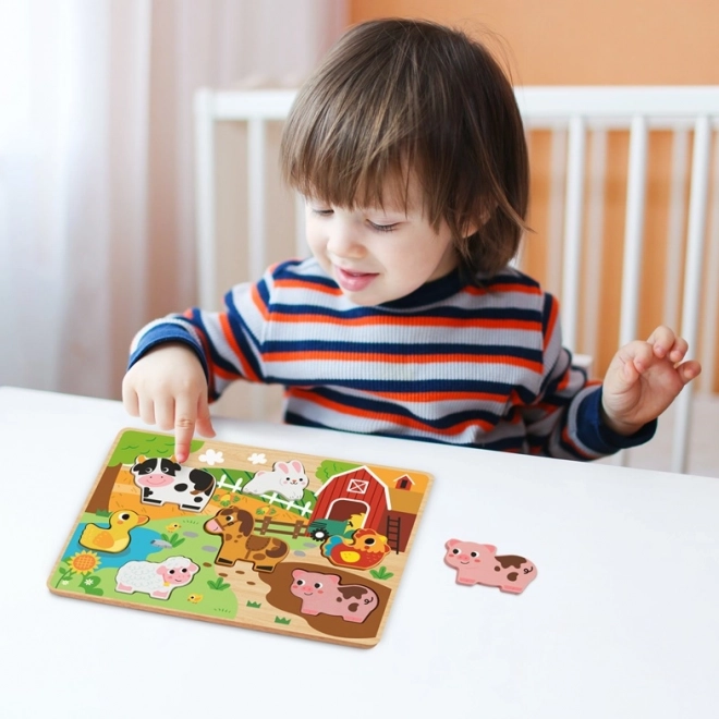 Indsættende puslespil Bondegård til børn fra 2Kids Toys