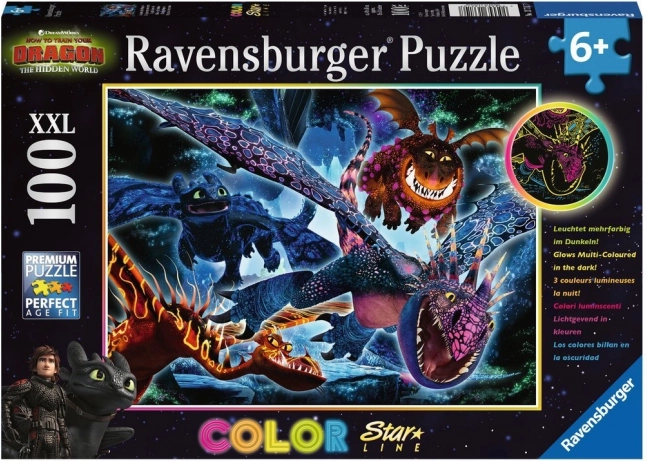 lysende puslespil Sådan træner du din drage 3 XXL 100 brikker – Ravensburger