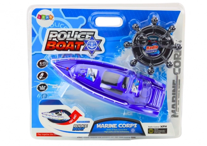 Politi fjernstyret RC Blue Pilot 27MHz
