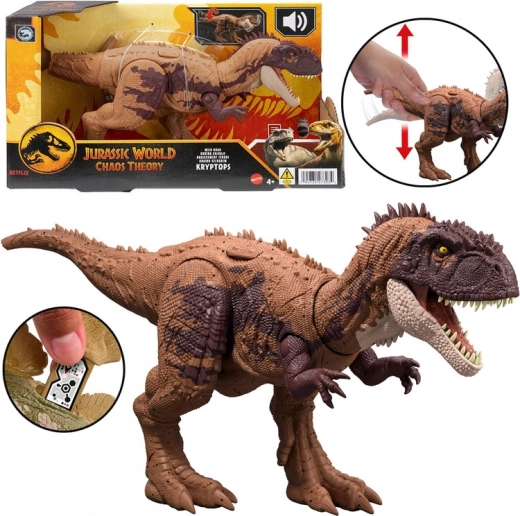 Dinosaurfiguren Kryptops fra Jurassic World med vildt brøl og bevægelige dele