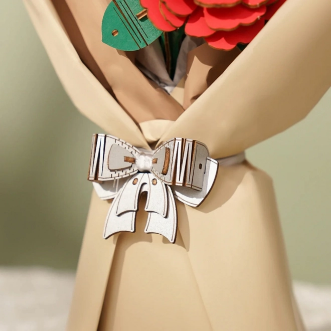 Træ 3D puslespil blomsterbuket Rowood