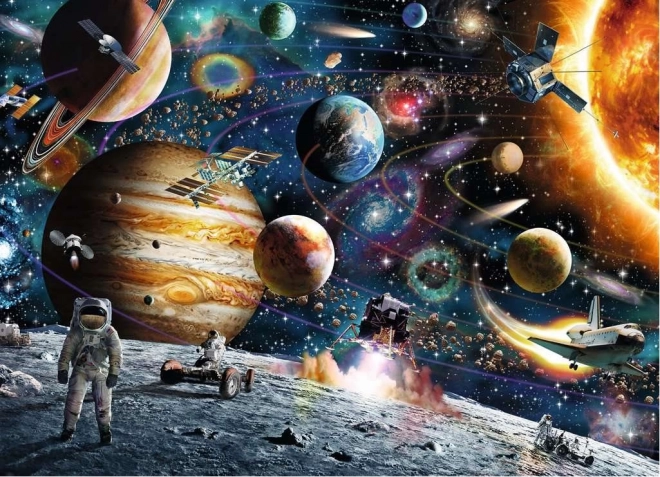 Puslespil Astronaut i rummet 60 brikker